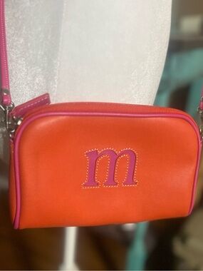 Monogram 'm' Orange and Pink Crossbody Bag - Women/Girl